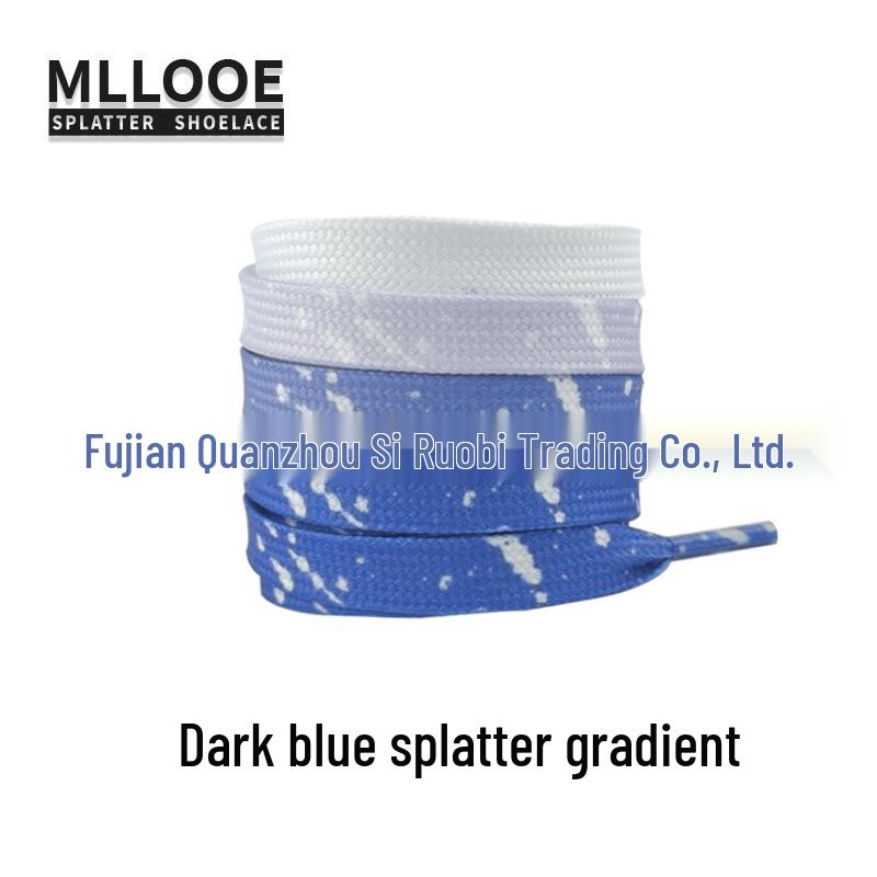 Black and White Splatter Ink Shoelaces for AF1, Dunk, Skate, and Casual Shoes