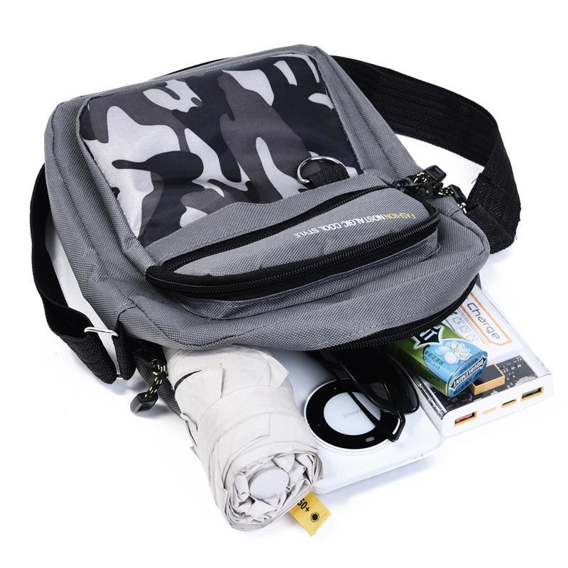Camouflage Print Men's Shoulder Crossbody Bag Oxford Waterproof Business Outdoor Sports Small Square Bag