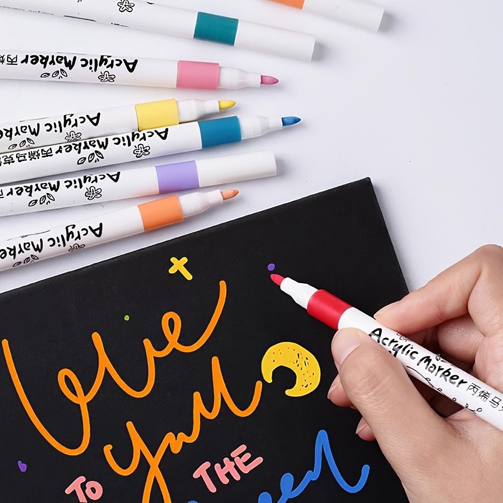 Acryl Verf Stiften Sneldrogend Waterdicht Fijne Punt voor DIY Kunst Canvas Hout Glas Levendige Kleuren Ergonomisch Ontwerp Perfect Mooi Cadeau voor