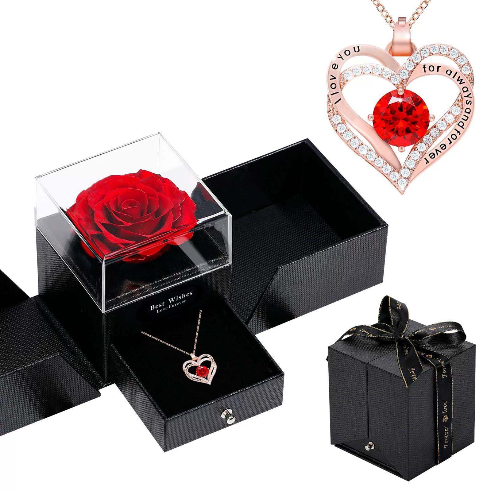 

Ожерелье - Роскошная подарочная коробка с розами, идеально подходит для Дня святого Валентина, Дня матери, годовщины, дня рождения и любого особого случая.