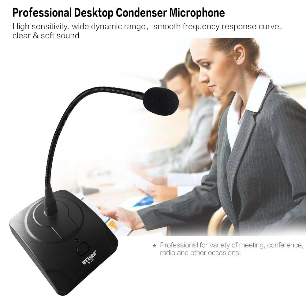WEISRE Professional Wired Desktop Condenser Microphone Cardioid with 10ft XLR To 1 4