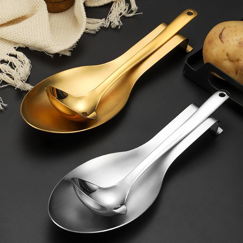 Stainless Steel Spoon Rest Spatula Ladle Holder Soup Spoon Rack Heat Resistant Spoon Holder Storage Tray Kitchen Spoon Utensil