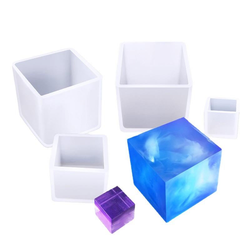 DIY Resin Silicone Mould Square Crystal Ornament Mould Cube Chocolate Cake Homemade Tools