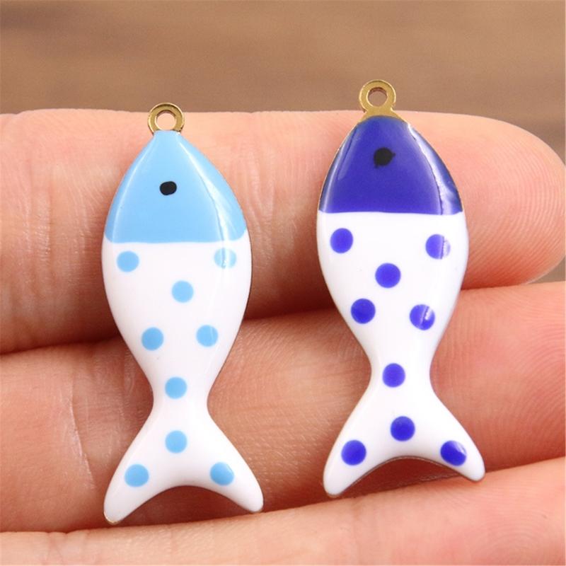 Collana con Ciondolo Pesce Reversibile Metallo Ipoallergenico Accessorio Gioielli Componenti per la Creazione di Gioielli Per Pelli Sensibili