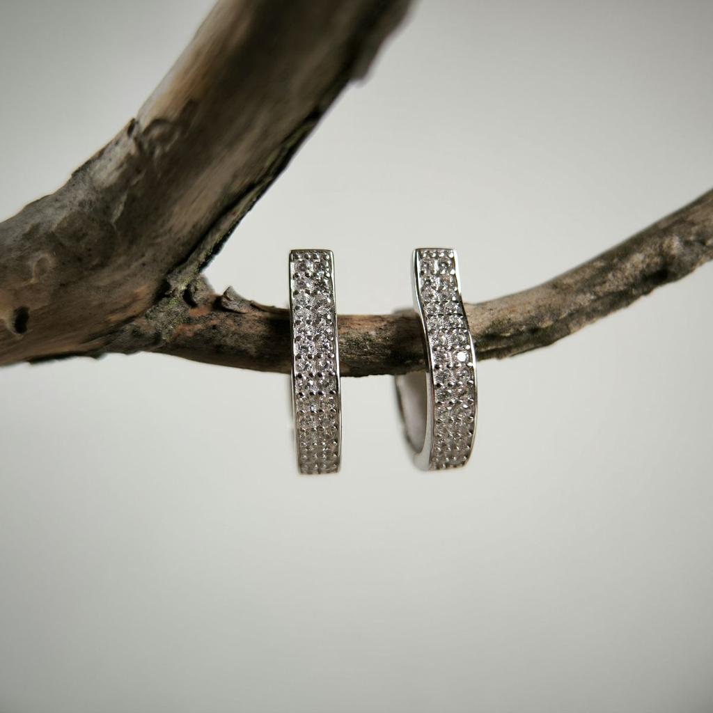 Серебряные серьги с фианитами (2180708)