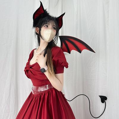 Comic-Con Stage Performance Accessories Props Bat Beast Ears Headband Wings Halloween Suit