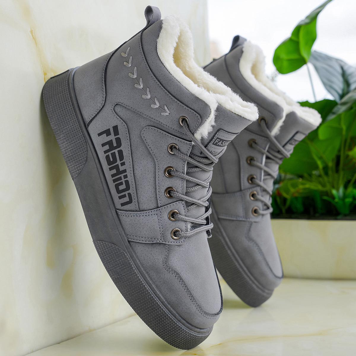 

Мужские высокие джинсовые ботинки, повседневная спортивная обувь, модные и стильные мужские ботинки Зимний согревающий буст для мужской моды 39