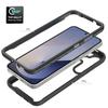 For Samsung Galaxy S25 Magnetic Case PC+TPU Phone Cover with PET Screen Film All-Around Protection