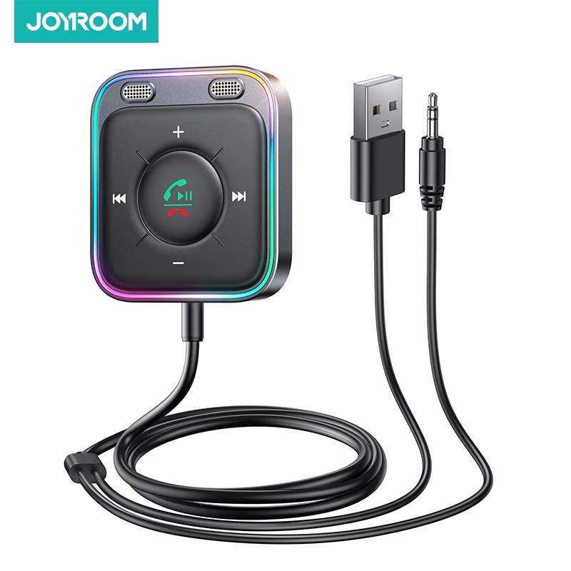 

Автомобильный адаптер Joyroom Bluetooth 5.3 с беспроводным приемником, улучшенными двумя микрофонами, шумоподавлением ENC, 3,5-мм AUX-приемником Bluetooth для автомобиля чёрный