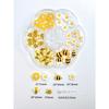 1 Scatola Charms per Unghie Cartoni Animati 3D Giallo Vasetto di Miele Piccola Ape Perla Bianca Simulazione Fiori Margheritina Bianca Per Accessori Nail Art Unghie Fai da Te