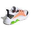 adidas Neo Quadcube CC Fabric Slip Resistant Low Top Marathon Running Shoes Women's White Orange Green FW7180