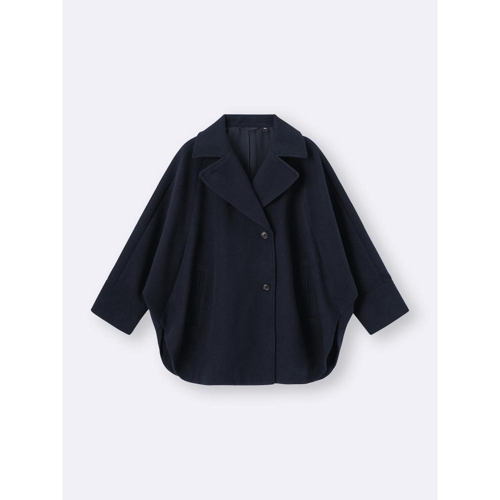 Gu By Uniqlo Cozy Melton Cape Coat Z+e