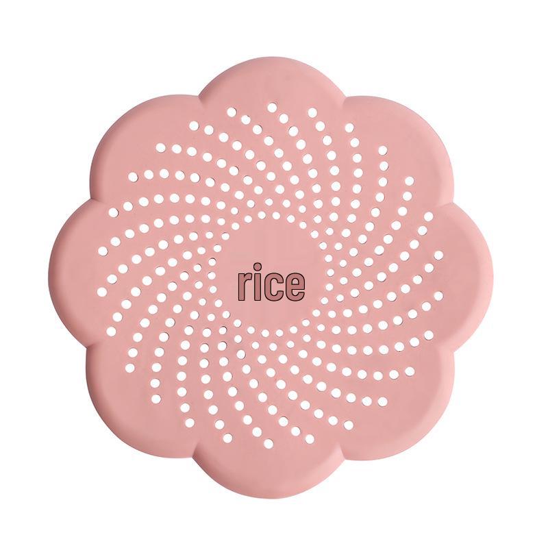 Square Silicone Bathroom Drain Cover, Anti-Clogging Hair Filter