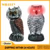 Owl Scare Bird Control Devices with 360° Swivel Head Waterproof Fake Owl Scarecrow Decoy Lifelike Simulation Owl Bird Deterrent
