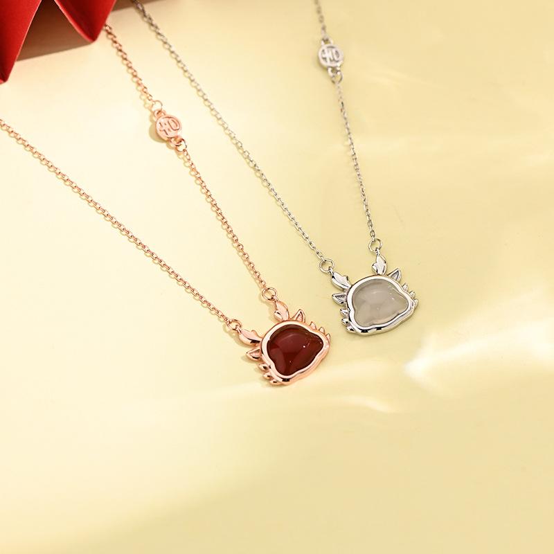 Original Design Auspicious Cute Dragon Necklace the Year of the Loong Guofeng China-Chic Necklace