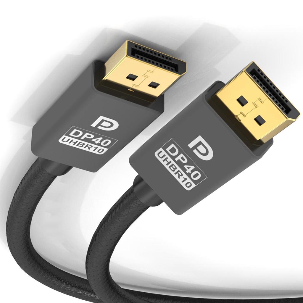 DP 2.1 HD Monitor Cable UHBR10 40Gbps Large DP to DP Adapter Cable
