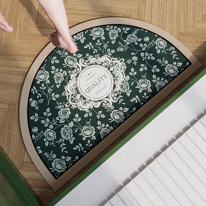 Retro American Style Diatomaceous Earth Floor Mat, Bathroom Door Absorbent Mat, Entrance Door Non Slip Foot Mat