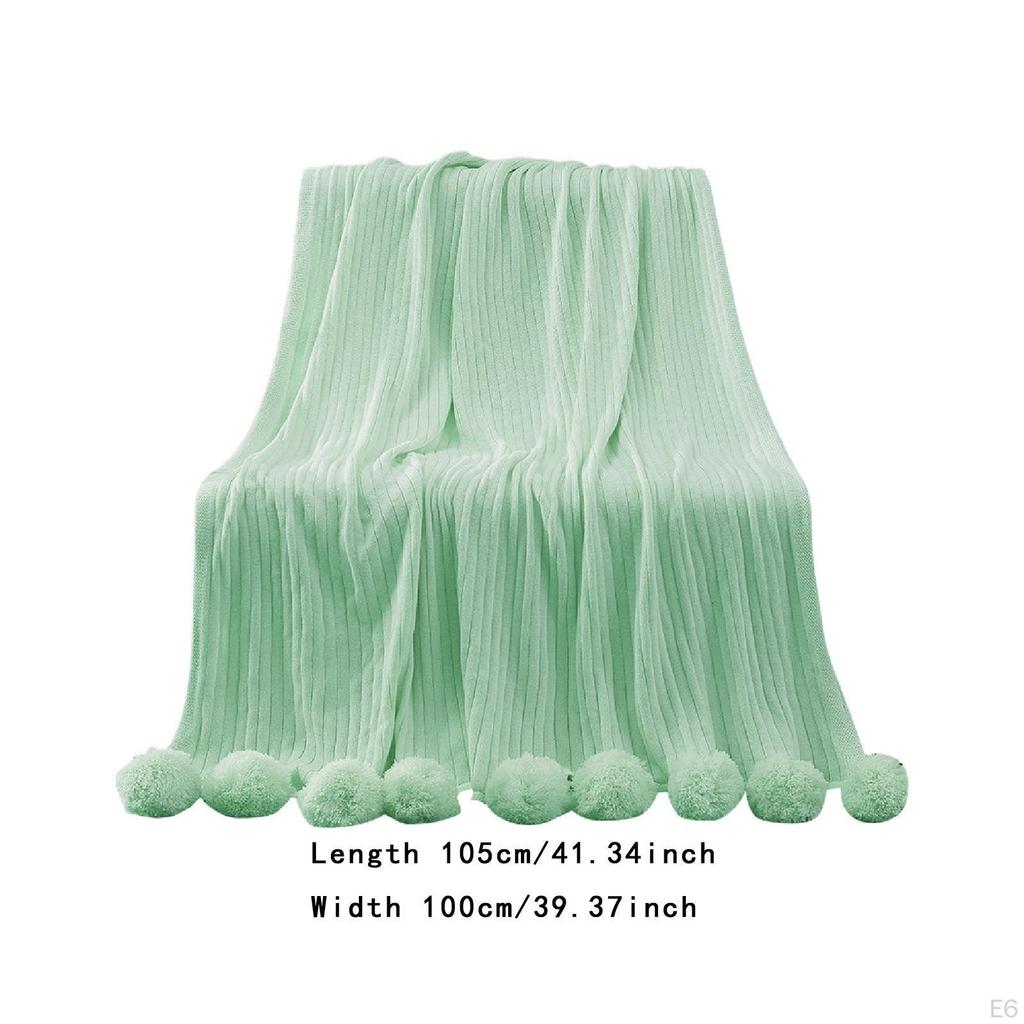 Decorative Blanket Tissue with A Gentle Welcoming Ball 39.37 Inx41.34 Inches for Women