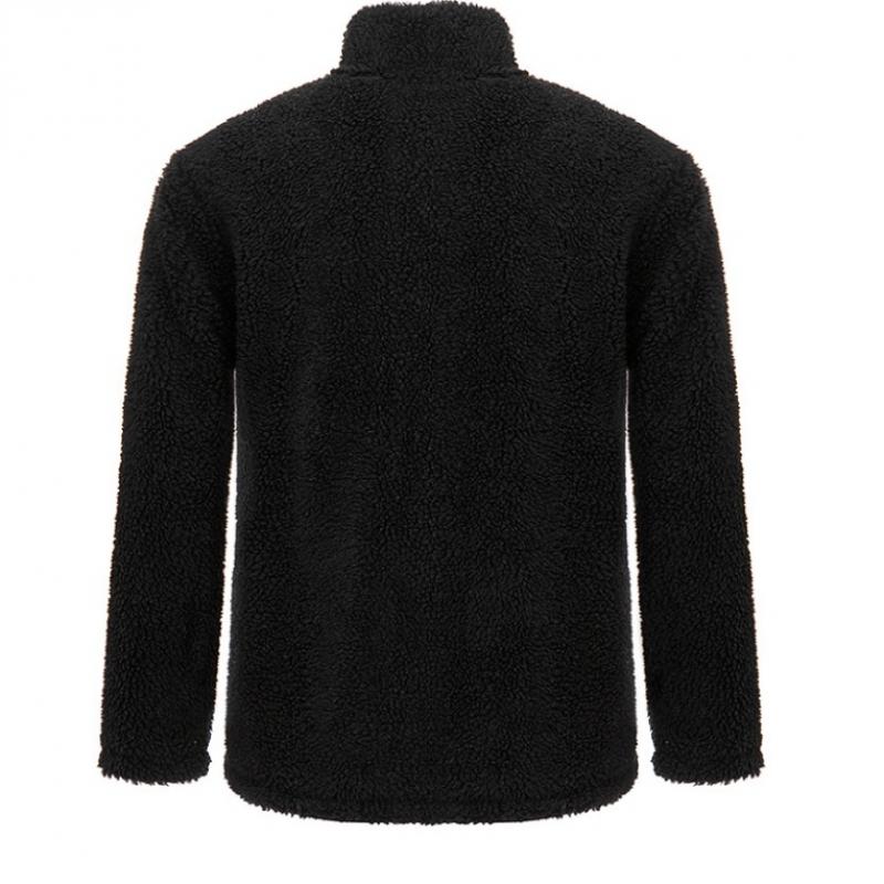 Mountia Men S Mock reverSible Boa Fleece Jacket Dark Charcoal