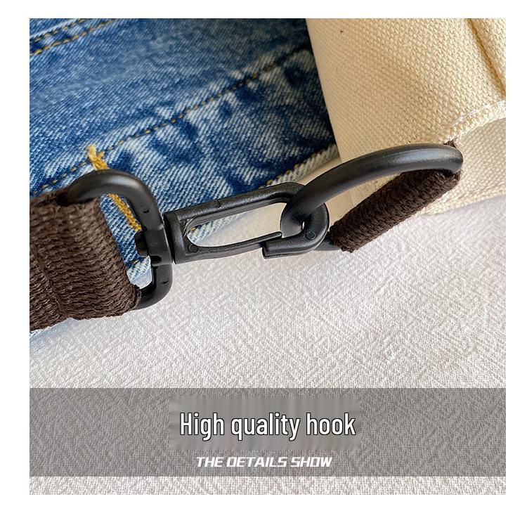 Korean Style Large Capacity Canvas Tote & Crossbody Bag for Women - Trendy Student Handbag