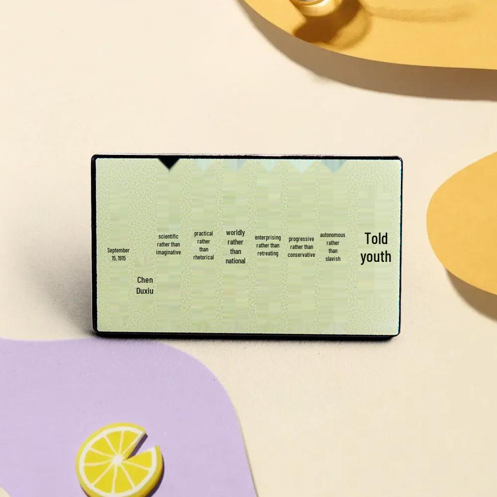 Youth Declaration Enamel Badge: Six Standards Brooch for Backpack or Apparel.