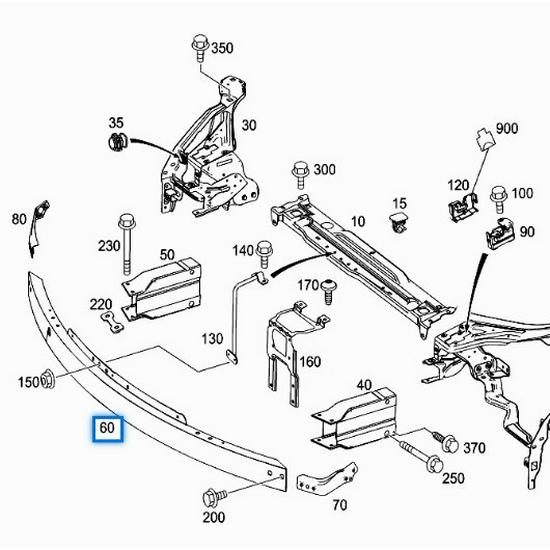 Front Bumper Support & Anti-Collision Beam for Mercedes-Benz W204 C200