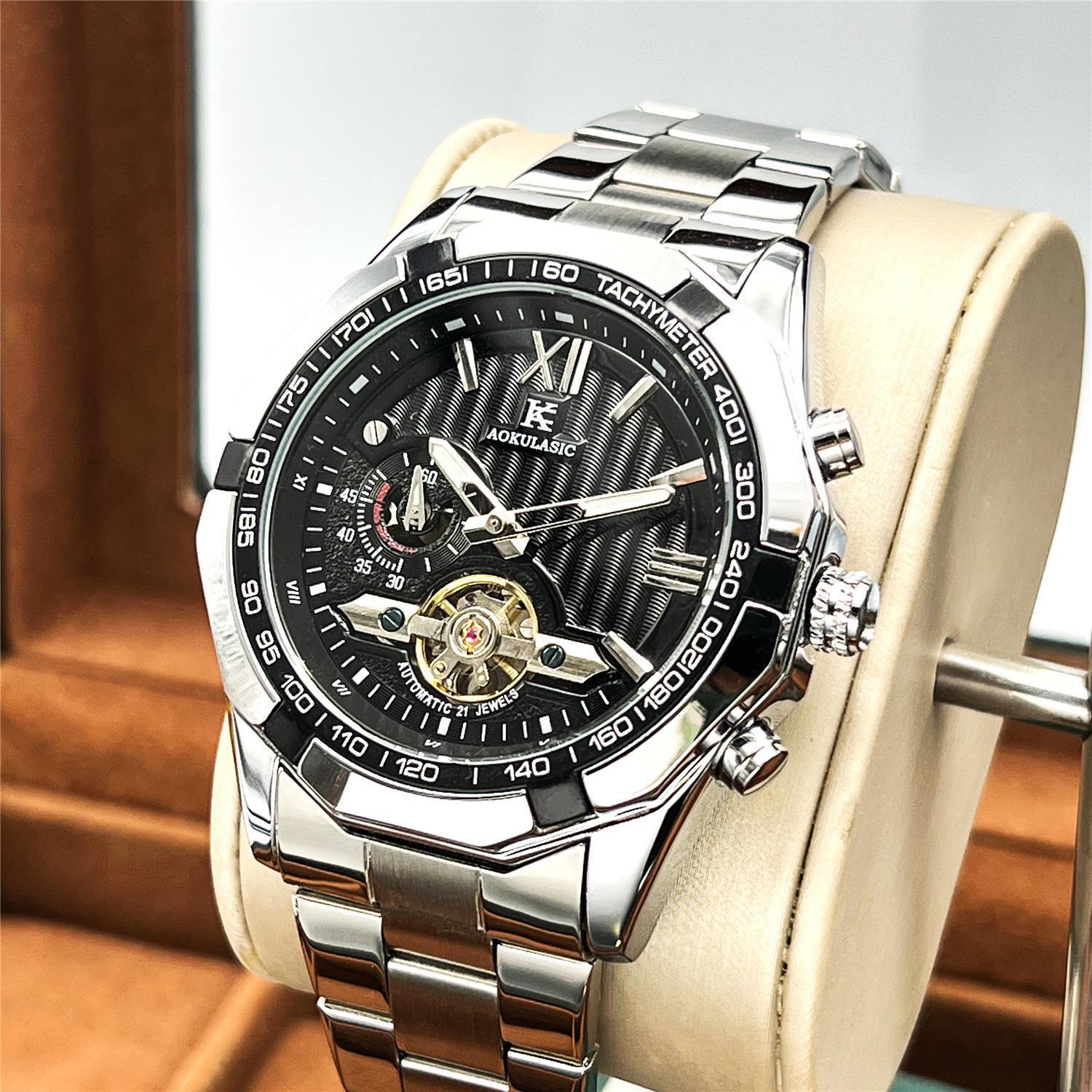 Domineering Fashion Large Dial Mechanical Watch Tourbillon Independent Second Dial Automatic Mechanical Men S Watch Men S Watch