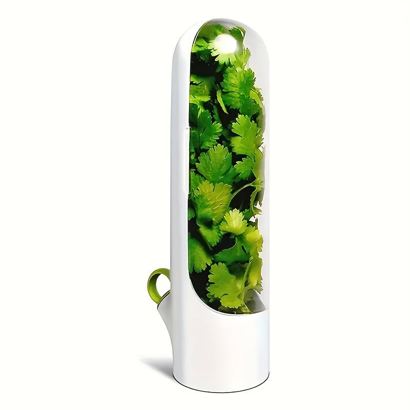 

1Pc Herb Plant Preservation Box with Lid Freshness Keeper for Cilantro Parsley Basil Mint Transparent Herb Storage Container 1Pc білий
