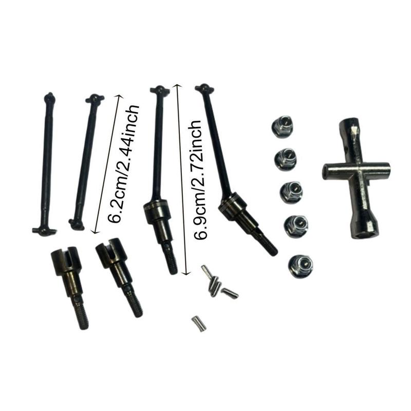 1:16 RC Front Rear Drive Shaft Modification Replace Easy to Install Sturdy Accessories for 16101 16102 16201 Hobby Car Truck