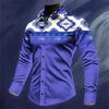 Tribal Geometric Print Long Sleeve Button-Up Shirt, Stylish Casual Wear