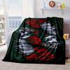Skulls And Roses Artwork Blanket Flannel Blanket Throw Blanket Sofa Cover Blanket Soft Premium Blanket Picnic Blanket Tv Blanket Gifts
