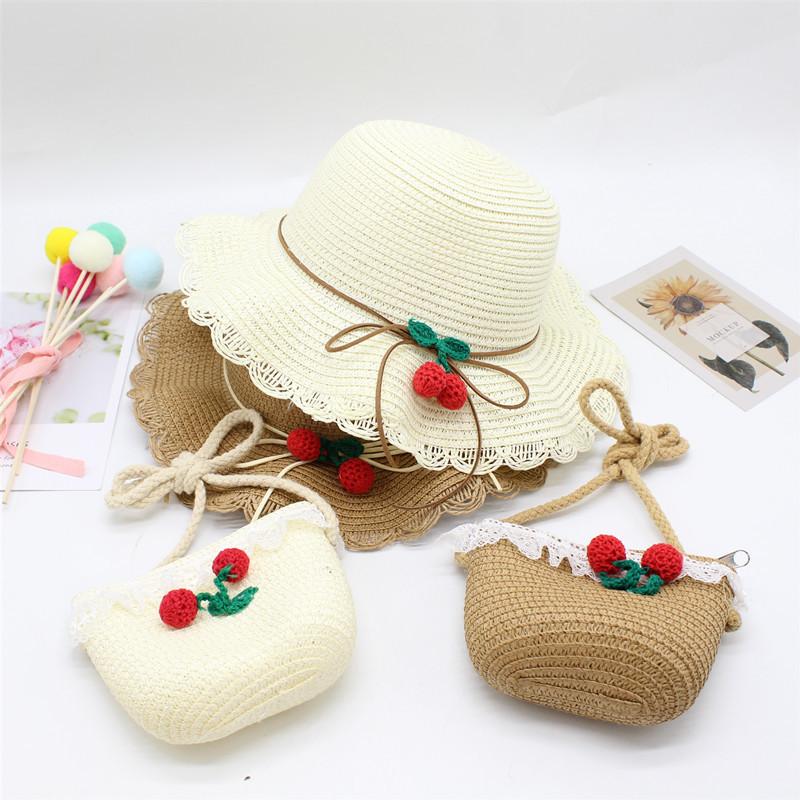 Summer Children'S Sun Hat Girls Straw Hat Cute Princess Hat Baby Girl Sun Hat Beach Hat Bag