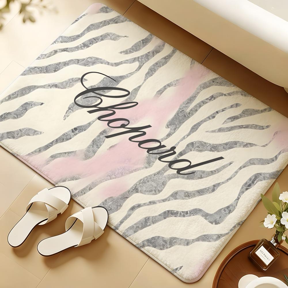 C-Chopard Brand Floor Mat Soft Flannel Rug Non-Slip Absorbent Mat For Bathroom Bedroom Home Decor