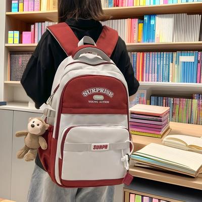 Japanese and Korean Colleges Have Contrasting Colors and Large-capacitystudent Schoolbags. New Exquisite Junior High School and High School Backpacks.