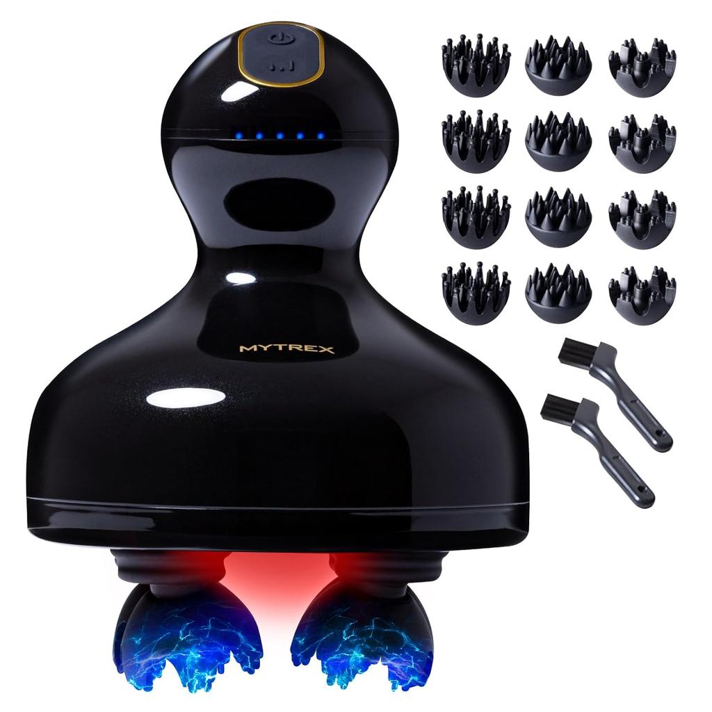 MYTREX Maitorekkusu EMS Head Spa Pro Electric Scalp Brush Esthetic Face Care Cleansing Needle Beauty Device Waterproof Cordless Gift Present MT-EHP22B