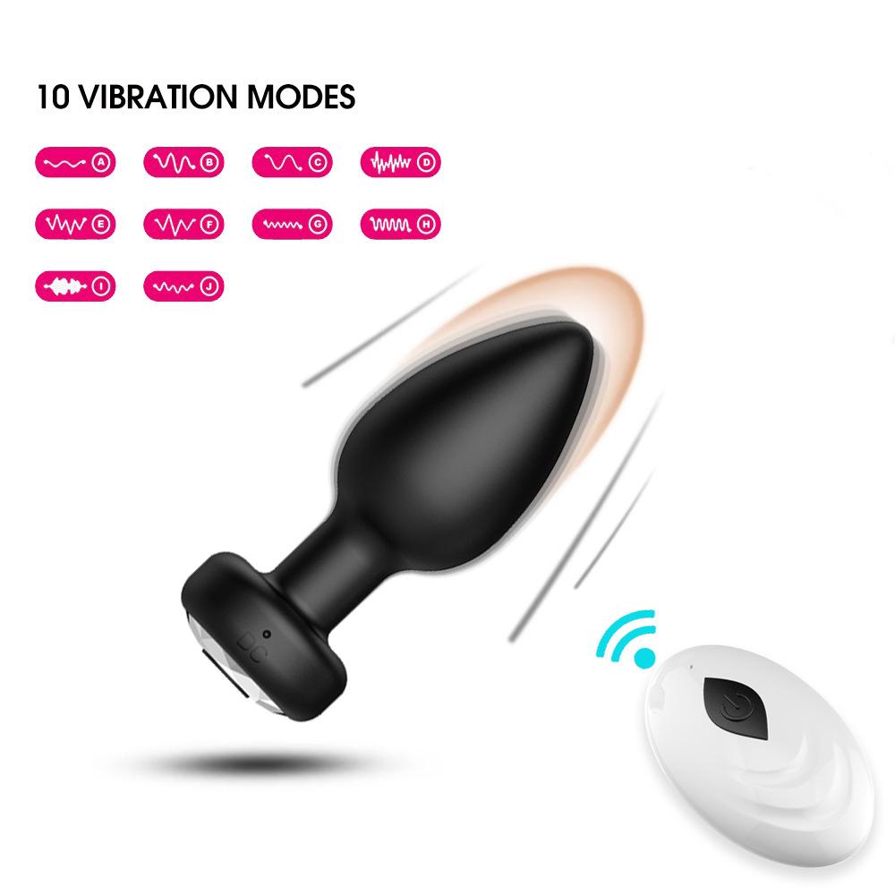 10 Modes Anal Plug Vibrator Wireless Remote Control Butt Anal Plug Female Massager Masturbator Adult Sex Toys For Women Men Gay