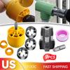 Power Drill Water Pipe Threading Kit, Includes 3 Dies for Inside and Outside 1/ 2in, 3/ 4in, 1in, Tool Kit for Water Pipe Threading