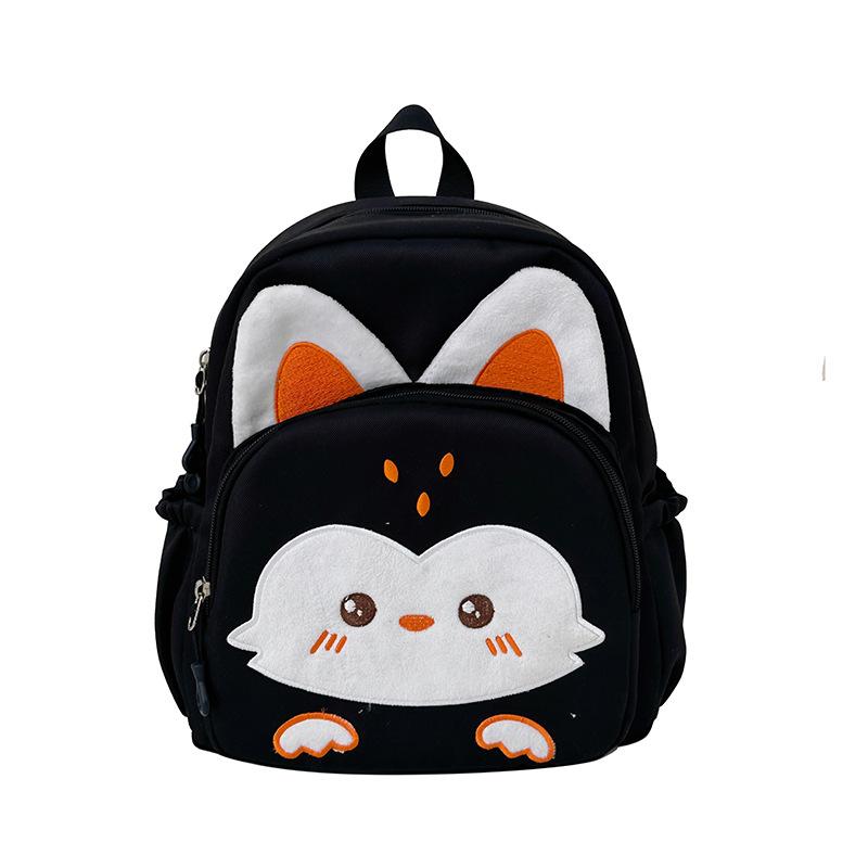 

New cute cartoon kindergarten schoolbag cute baby small backpack contrasting colors children s travel research casual backpack чорний