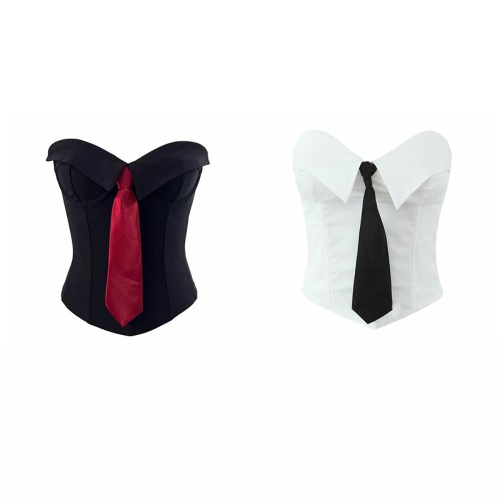 Slim Fit Strapless Sliming Vest Sleeveless Crop Tube Tops Elegant Women Corset  Travel