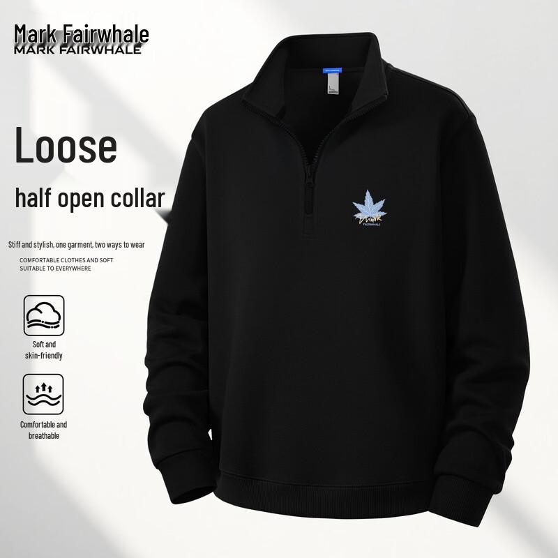 Mark Fairwhale Men's Half-Zip Stand-Collar Sweatshirt