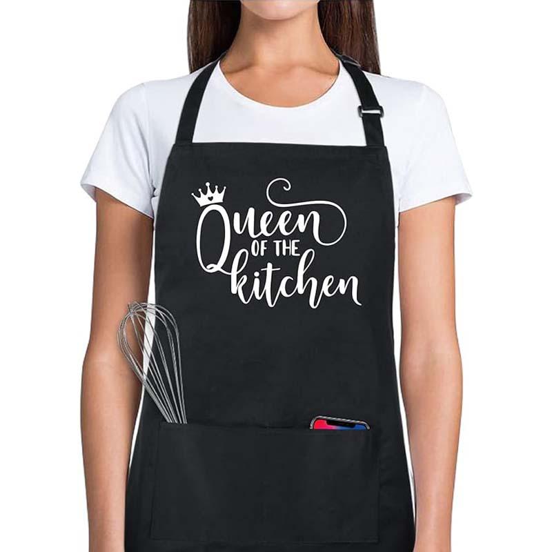 Unisex Hanging Neck Creative Letter Logo Apron for Couples - Ideal for Restaurants and Work