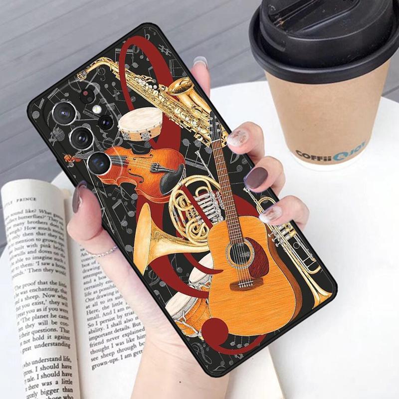 Musical Music Note phone case Cover For Samsung Galaxy S24 S25 Ultra S21 S22 Ultra S10E Note 10 Plus Note 20 FE S23