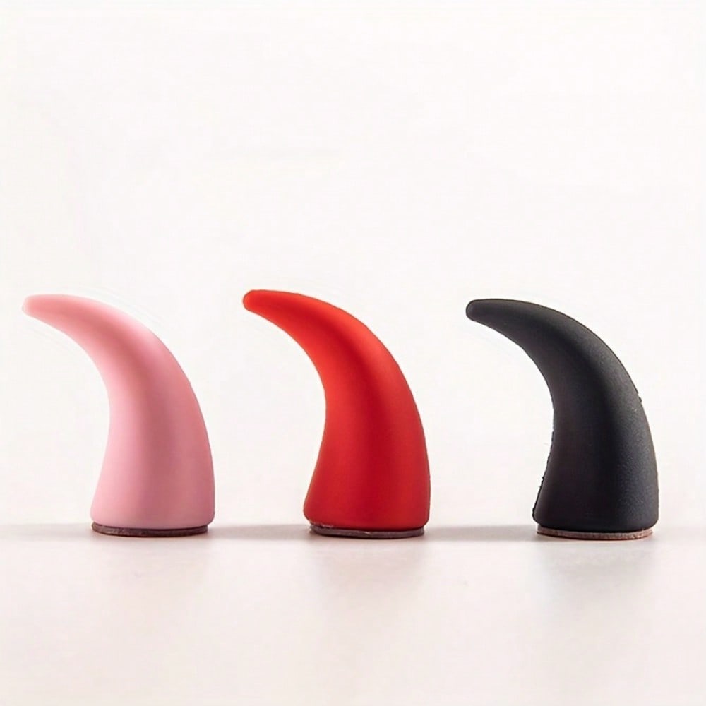 2-Piece Mini Devil's Corner Car Steering Wheel Stickers - Cute Creative Vehicle Ventilation Vent Instrument Panel Accessories