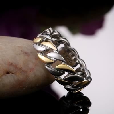 Simple Stylish Chain Design Finger-rings for Women/Men Hiphop Rock Style Good Quality Link Rings Trendy Jewelry Size 7-12