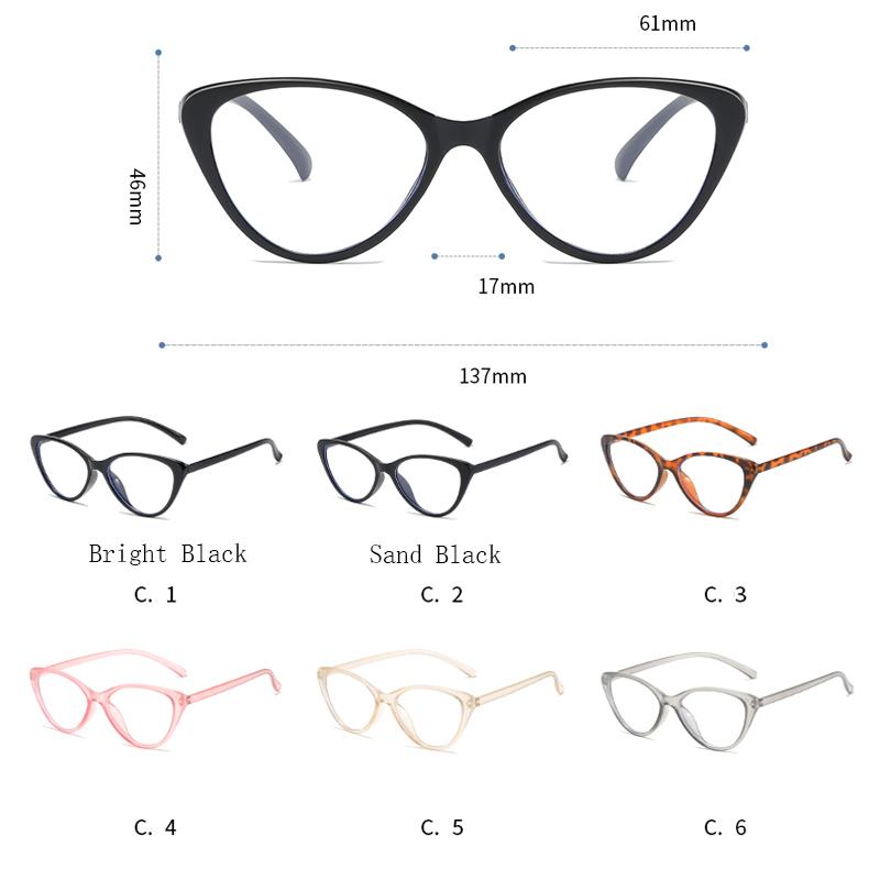 Women Trendy New Cat Eye Glasses Anti Blue Light Retro Large Frame Triangle Spectacle Frame Anti Radiation Eyeglass For Woman