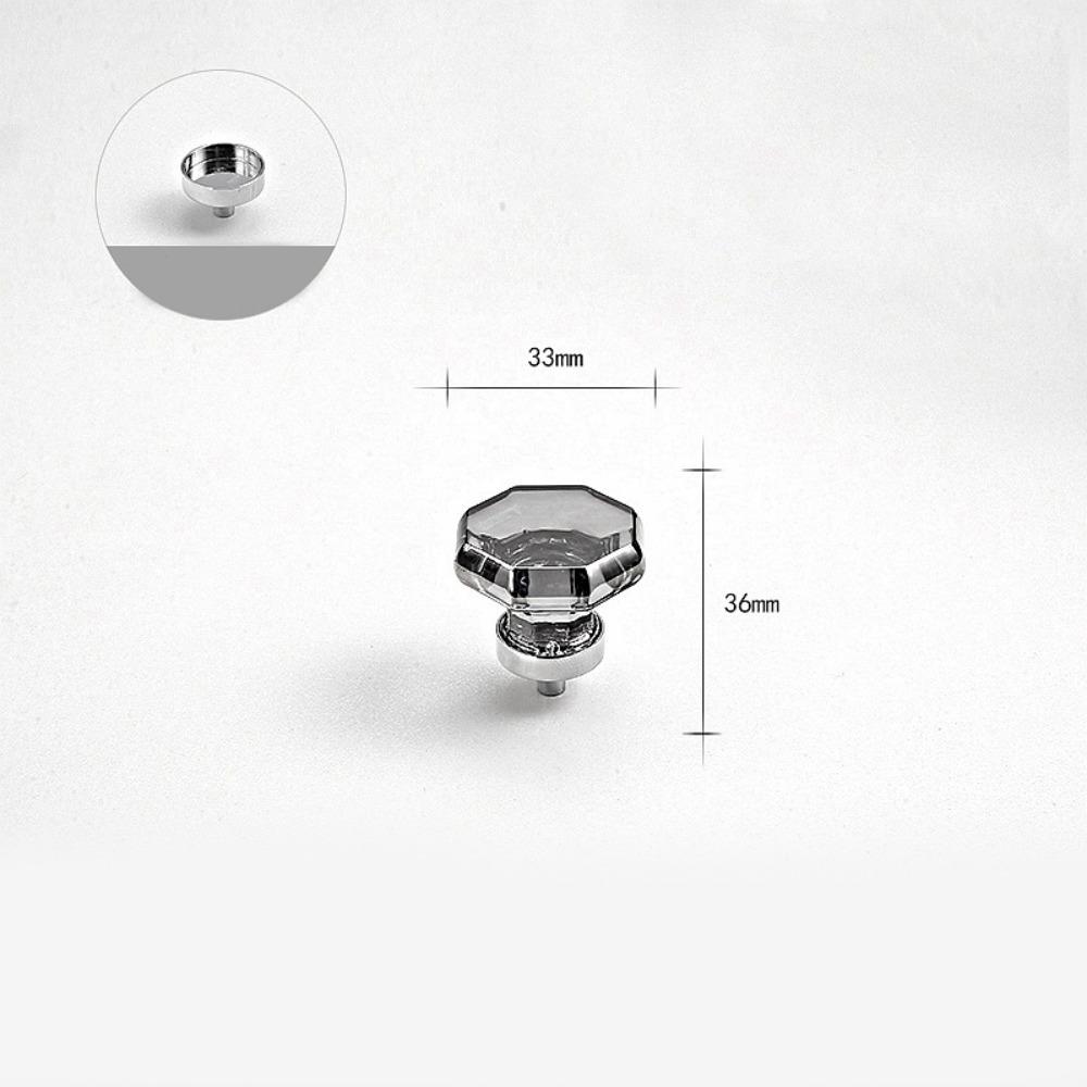 Gold Grey Transparent Crystal Cabinet Knobs Durable Excellent Design Crystal Knobs Furniture Dresser Knob for Kitchen Bathroom