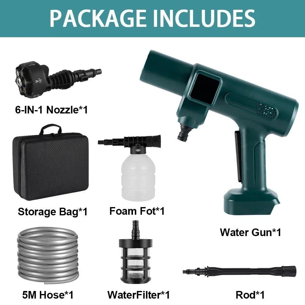 

3500 Вт 200 бар 6 в 1 бесщеточный электрический пистолет для мойки автомобилей портативный беспроводной перезаряжаемый автомобильный садовый электроинструмент