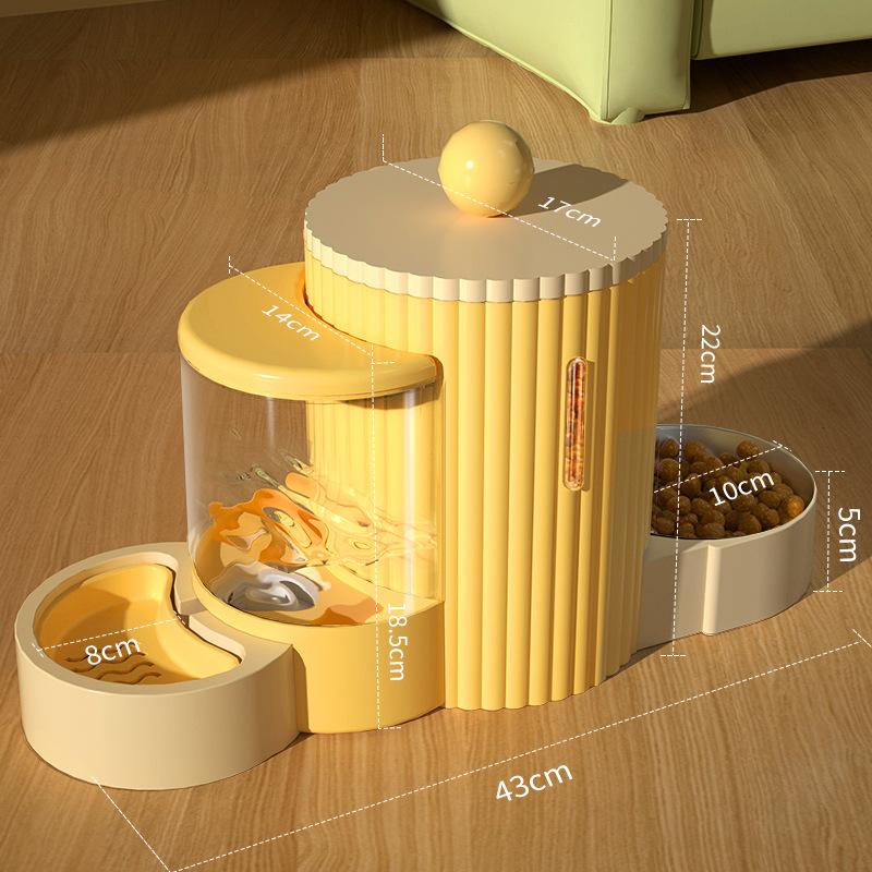 Cat bowl, dog bowl, automatic feeder, drinking water bowl, double bowl, pet rice bowl, feeding.
