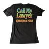 Chinatown Market Call My Lawyer Graphic T-Shirt Black Mens Large Streetwear Tee