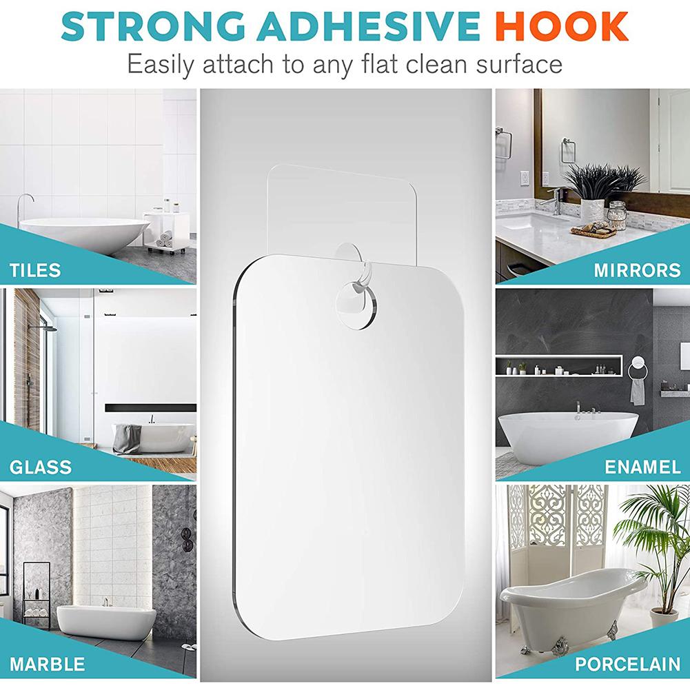 Acrylic Anti-fog Mirror Anti-drop Travel Bathroom Shaving Mirror Anti-fog Makeup Mirror Fogless Mirror